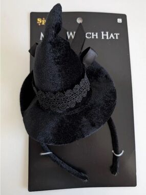 Black Velvet Mini Witch Headband